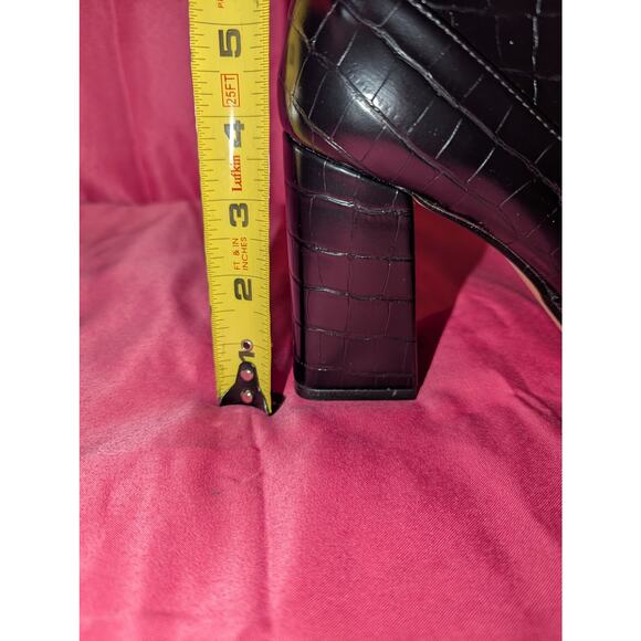Lisa Vicky “Craze V.” Black Croco Boots – Size 8 – Brand New - Picture 5 of 6